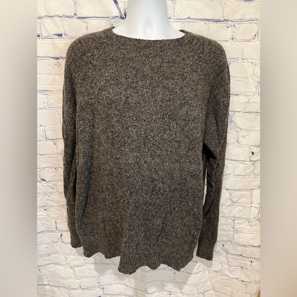 J Crew Merchantile Mens Crewneck Sweater Grey Heather Nylon/wool Size Large